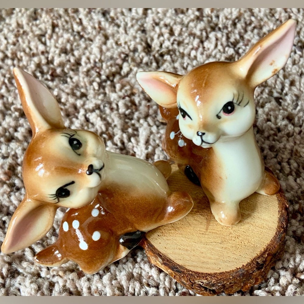Two Vintage Sitting 🦌 Porcelain Knicks-Knacks Marked Japan- In Perfect Condition - Picture 12 of 16
